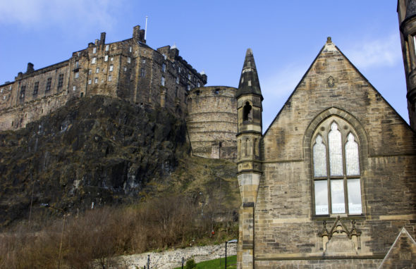 Image of Edinburgh Castle from Grassmarket