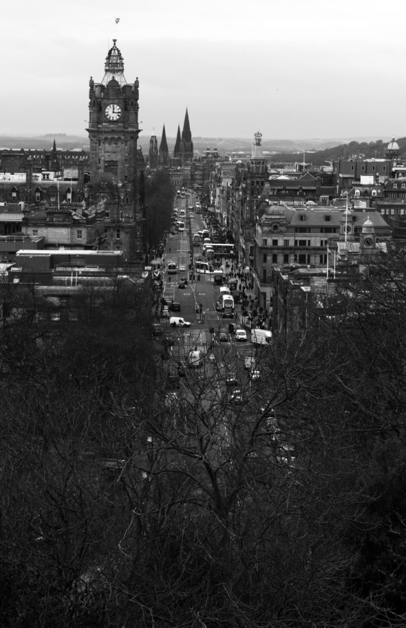 View of downtown Edinburgh from Calton Hill