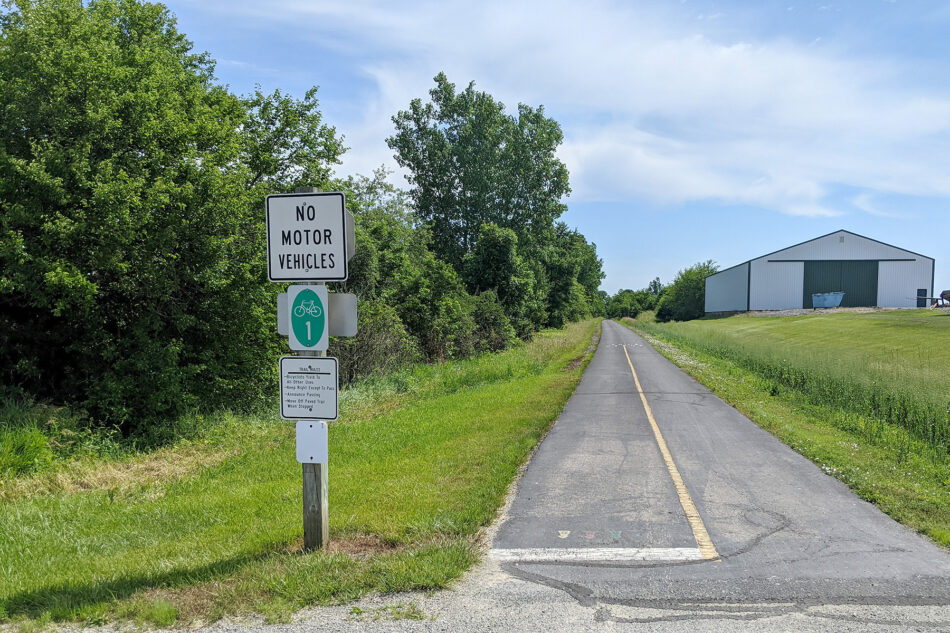 Bucolic vie of US Bicycle Route 1, part of the Ohio to Erie Trail 